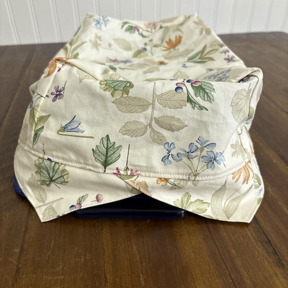 Longaberger Large Rectangle Storage Basket Liner Botanical Fields EUC